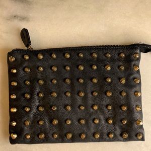Zara gold studded rockstar clutch